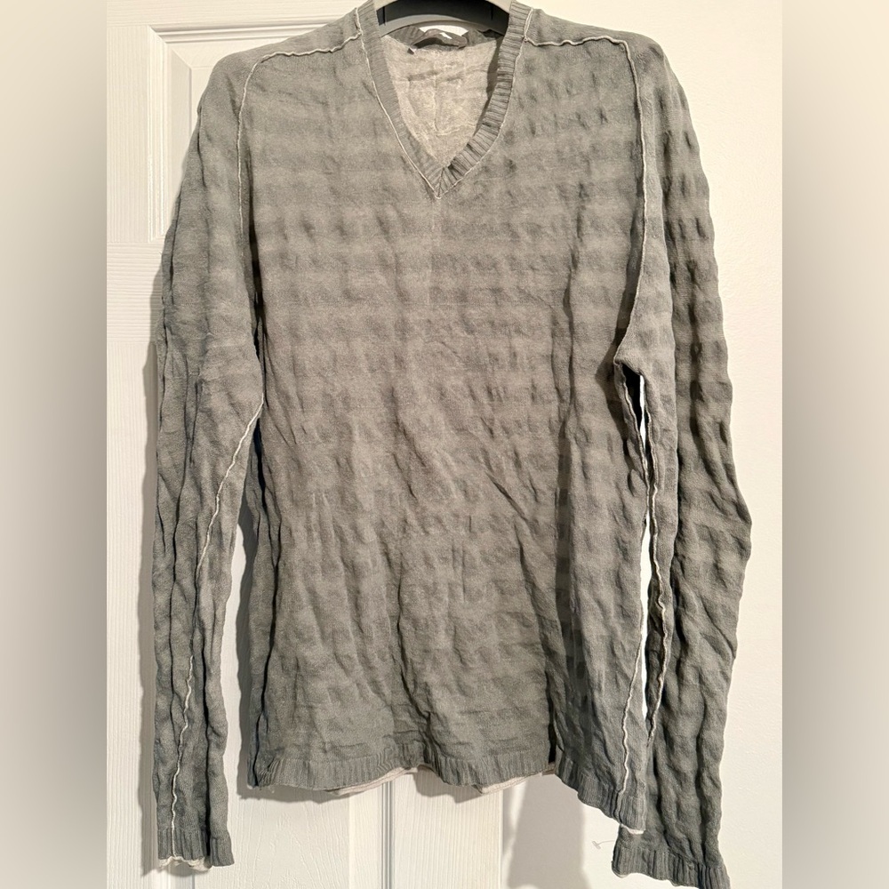 STEFANEL Made In Italy Cotton&Metal Fibre Blend Two-Layer Pullover Men EU 52/L